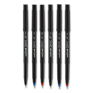 uni-ball® wholesale. UNIBALL Onyx Stick Roller Ball Pen, Micro 0.5 Mm, Red Ink, Black Matte Barrel, Dozen. HSD Wholesale: Janitorial Supplies, Breakroom Supplies, Office Supplies.