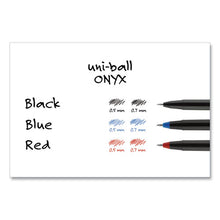 Load image into Gallery viewer, uni-ball® wholesale. UNIBALL Onyx Stick Roller Ball Pen, Micro 0.5 Mm, Red Ink, Black Matte Barrel, Dozen. HSD Wholesale: Janitorial Supplies, Breakroom Supplies, Office Supplies.