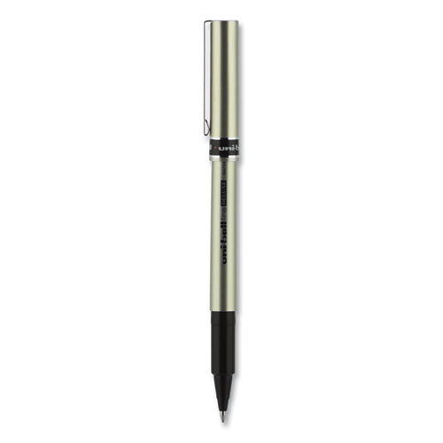 uni-ball® wholesale. UNIBALL Deluxe Stick Roller Ball Pen, Fine 0.7 Mm, Black Ink, Champagne Barrel, Dozen. HSD Wholesale: Janitorial Supplies, Breakroom Supplies, Office Supplies.
