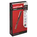 uni-ball® wholesale. UNIBALL Vision Stick Roller Ball Pen, Micro 0.5 Mm, Red Ink, Gray-red Barrel, Dozen. HSD Wholesale: Janitorial Supplies, Breakroom Supplies, Office Supplies.