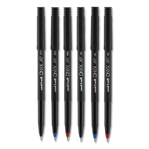 uni-ball® wholesale. UNIBALL Onyx Stick Roller Ball Pen, Fine 0.7 Mm, Black Ink, Black Matte Barrel, Dozen. HSD Wholesale: Janitorial Supplies, Breakroom Supplies, Office Supplies.