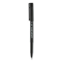 Load image into Gallery viewer, uni-ball® wholesale. UNIBALL Onyx Stick Roller Ball Pen, Fine 0.7 Mm, Blue Ink, Black Matte Barrel, Dozen. HSD Wholesale: Janitorial Supplies, Breakroom Supplies, Office Supplies.