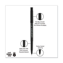 Load image into Gallery viewer, uni-ball® wholesale. UNIBALL Onyx Stick Roller Ball Pen, Fine 0.7 Mm, Blue Ink, Black Matte Barrel, Dozen. HSD Wholesale: Janitorial Supplies, Breakroom Supplies, Office Supplies.