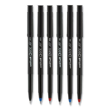 Load image into Gallery viewer, uni-ball® wholesale. UNIBALL Onyx Stick Roller Ball Pen, Fine 0.7 Mm, Blue Ink, Black Matte Barrel, Dozen. HSD Wholesale: Janitorial Supplies, Breakroom Supplies, Office Supplies.