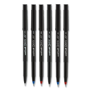 uni-ball® wholesale. UNIBALL Onyx Stick Roller Ball Pen, Fine 0.7 Mm, Blue Ink, Black Matte Barrel, Dozen. HSD Wholesale: Janitorial Supplies, Breakroom Supplies, Office Supplies.