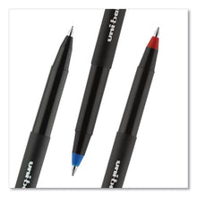 Load image into Gallery viewer, uni-ball® wholesale. UNIBALL Onyx Stick Roller Ball Pen, Fine 0.7 Mm, Blue Ink, Black Matte Barrel, Dozen. HSD Wholesale: Janitorial Supplies, Breakroom Supplies, Office Supplies.