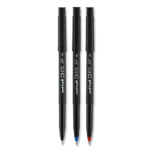 Load image into Gallery viewer, uni-ball® wholesale. UNIBALL Onyx Stick Roller Ball Pen, Fine 0.7 Mm, Blue Ink, Black Matte Barrel, Dozen. HSD Wholesale: Janitorial Supplies, Breakroom Supplies, Office Supplies.