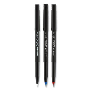 uni-ball® wholesale. UNIBALL Onyx Stick Roller Ball Pen, Fine 0.7 Mm, Blue Ink, Black Matte Barrel, Dozen. HSD Wholesale: Janitorial Supplies, Breakroom Supplies, Office Supplies.