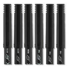 Load image into Gallery viewer, uni-ball® wholesale. UNIBALL Onyx Stick Roller Ball Pen, Fine 0.7 Mm, Blue Ink, Black Matte Barrel, Dozen. HSD Wholesale: Janitorial Supplies, Breakroom Supplies, Office Supplies.