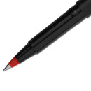 uni-ball® wholesale. UNIBALL Stick Roller Ball Pen, Micro 0.5mm, Red Ink, Black Matte Barrel, Dozen. HSD Wholesale: Janitorial Supplies, Breakroom Supplies, Office Supplies.