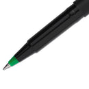 uni-ball® wholesale. UNIBALL Stick Roller Ball Pen, Micro 0.5mm, Green Ink, Black Matte Barrel, Dozen. HSD Wholesale: Janitorial Supplies, Breakroom Supplies, Office Supplies.