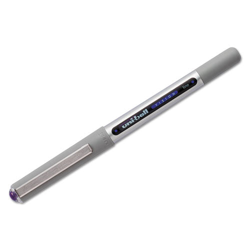 uni-ball® wholesale. UNIBALL Vision Stick Roller Ball Pen, Fine 0.7 Mm, Majestic Purple Ink, Gray Barrel, Dozen. HSD Wholesale: Janitorial Supplies, Breakroom Supplies, Office Supplies.