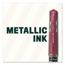 Load image into Gallery viewer, uni-ball® wholesale. UNIBALL Impact Stick Gel Pen, Medium 1mm, Silver Metallic Ink, Silver Barrel. HSD Wholesale: Janitorial Supplies, Breakroom Supplies, Office Supplies.