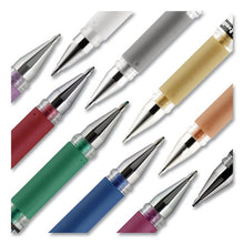 Load image into Gallery viewer, uni-ball® wholesale. UNIBALL Impact Stick Gel Pen, Medium 1mm, Silver Metallic Ink, Silver Barrel. HSD Wholesale: Janitorial Supplies, Breakroom Supplies, Office Supplies.