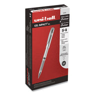 uni-ball® wholesale. UNIBALL Impact Stick Gel Pen, Medium 1mm, Silver Metallic Ink, Silver Barrel. HSD Wholesale: Janitorial Supplies, Breakroom Supplies, Office Supplies.