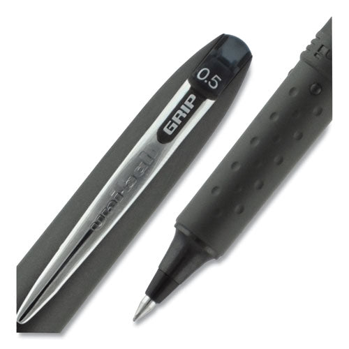 uni-ball® wholesale. UNIBALL Grip Stick Roller Ball Pen, Micro 0.5 Mm, Black Ink-barrel, Dozen. HSD Wholesale: Janitorial Supplies, Breakroom Supplies, Office Supplies.