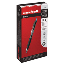 Load image into Gallery viewer, uni-ball® wholesale. UNIBALL Signo 207 Retractable Gel Pen, Micro 0.5 Mm, Blue Ink, Smoke-black-blue Barrel, Dozen. HSD Wholesale: Janitorial Supplies, Breakroom Supplies, Office Supplies.