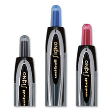 Load image into Gallery viewer, uni-ball® wholesale. UNIBALL Signo 207 Retractable Gel Pen, Micro 0.5 Mm, Blue Ink, Smoke-black-blue Barrel, Dozen. HSD Wholesale: Janitorial Supplies, Breakroom Supplies, Office Supplies.