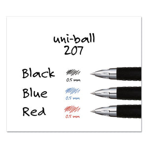 uni-ball® wholesale. UNIBALL Signo 207 Retractable Gel Pen, Micro 0.5 Mm, Blue Ink, Smoke-black-blue Barrel, Dozen. HSD Wholesale: Janitorial Supplies, Breakroom Supplies, Office Supplies.