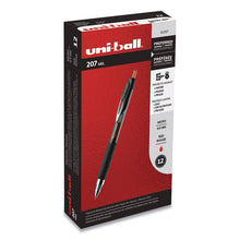 Load image into Gallery viewer, uni-ball® wholesale. UNIBALL Signo 207 Retractable Gel Pen, Micro 0.5 Mm, Red Ink, Smoke-black-red Barrel, Dozen. HSD Wholesale: Janitorial Supplies, Breakroom Supplies, Office Supplies.