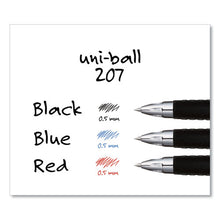 Load image into Gallery viewer, uni-ball® wholesale. UNIBALL Signo 207 Retractable Gel Pen, Micro 0.5 Mm, Red Ink, Smoke-black-red Barrel, Dozen. HSD Wholesale: Janitorial Supplies, Breakroom Supplies, Office Supplies.