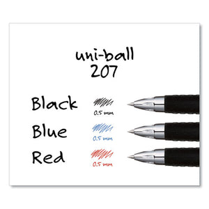 uni-ball® wholesale. UNIBALL Signo 207 Retractable Gel Pen, Micro 0.5 Mm, Red Ink, Smoke-black-red Barrel, Dozen. HSD Wholesale: Janitorial Supplies, Breakroom Supplies, Office Supplies.