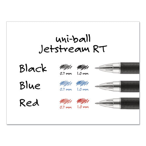 uni-ball® wholesale. UNIBALL Jetstream Retractable Ballpoint Pen, Fine 0.7 Mm, Black Ink, Blue Barrel. HSD Wholesale: Janitorial Supplies, Breakroom Supplies, Office Supplies.