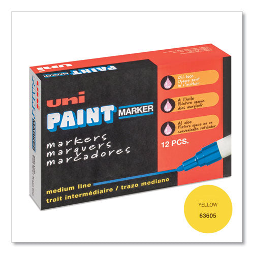 uni®-Paint wholesale. Permanent Marker, Medium Bullet Tip, Yellow. HSD Wholesale: Janitorial Supplies, Breakroom Supplies, Office Supplies.