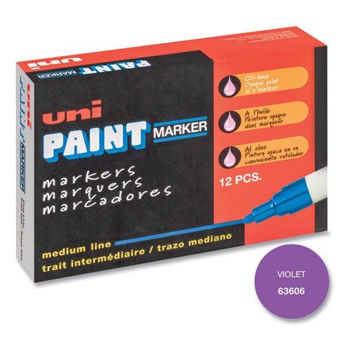 uni®-Paint wholesale. Permanent Marker, Medium Bullet Tip, Violet. HSD Wholesale: Janitorial Supplies, Breakroom Supplies, Office Supplies.