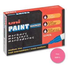 Load image into Gallery viewer, uni®-Paint wholesale. Permanent Marker, Medium Bullet Tip, Pink. HSD Wholesale: Janitorial Supplies, Breakroom Supplies, Office Supplies.