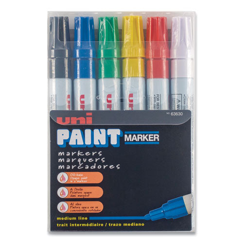 uni®-Paint wholesale. Permanent Marker, Medium Bullet Tip, Assorted Colors, 6-set. HSD Wholesale: Janitorial Supplies, Breakroom Supplies, Office Supplies.