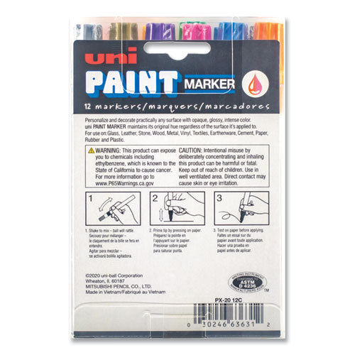 uni®-Paint wholesale. Permanent Marker, Medium Bullet Tip, Assorted Colors, 12-set. HSD Wholesale: Janitorial Supplies, Breakroom Supplies, Office Supplies.