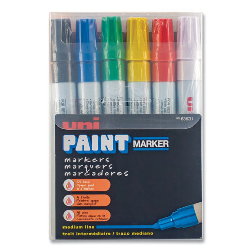 uni®-Paint wholesale. Permanent Marker, Medium Bullet Tip, Assorted Colors, 12-set. HSD Wholesale: Janitorial Supplies, Breakroom Supplies, Office Supplies.
