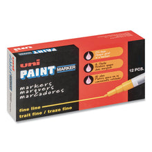 Load image into Gallery viewer, uni®-Paint wholesale. Permanent Marker, Fine Bullet Tip, Green. HSD Wholesale: Janitorial Supplies, Breakroom Supplies, Office Supplies.