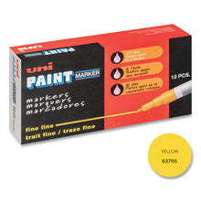 Load image into Gallery viewer, uni®-Paint wholesale. Permanent Marker, Fine Bullet Tip, Yellow. HSD Wholesale: Janitorial Supplies, Breakroom Supplies, Office Supplies.