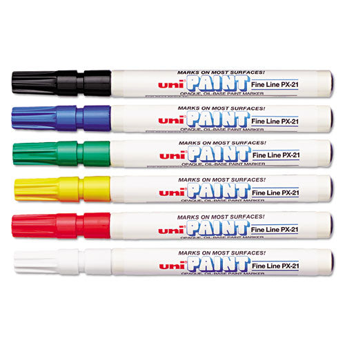 uni®-Paint wholesale. Permanent Marker, Fine Bullet Tip, Assorted Colors, 6-set. HSD Wholesale: Janitorial Supplies, Breakroom Supplies, Office Supplies.