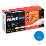 uni®-Paint wholesale. Permanent Marker, Broad Chisel Tip, Blue. HSD Wholesale: Janitorial Supplies, Breakroom Supplies, Office Supplies.