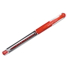 Load image into Gallery viewer, uni-ball® wholesale. UNIBALL Signo Grip Stick Gel Pen, Medium 0.7mm, Red Ink, Silver-red Barrel, Dozen. HSD Wholesale: Janitorial Supplies, Breakroom Supplies, Office Supplies.