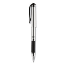 Load image into Gallery viewer, uni-ball® wholesale. UNIBALL 207 Impact Stick Gel Pen, Bold 1mm, Black Ink, Silver-black Barrel. HSD Wholesale: Janitorial Supplies, Breakroom Supplies, Office Supplies.