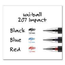 Load image into Gallery viewer, uni-ball® wholesale. UNIBALL 207 Impact Stick Gel Pen, Bold 1mm, Black Ink, Silver-black Barrel. HSD Wholesale: Janitorial Supplies, Breakroom Supplies, Office Supplies.