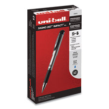 Load image into Gallery viewer, uni-ball® wholesale. UNIBALL 207 Impact Stick Gel Pen, Bold 1mm, Blue Ink, Black Barrel. HSD Wholesale: Janitorial Supplies, Breakroom Supplies, Office Supplies.