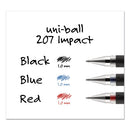 uni-ball® wholesale. UNIBALL 207 Impact Stick Gel Pen, Bold 1mm, Blue Ink, Black Barrel. HSD Wholesale: Janitorial Supplies, Breakroom Supplies, Office Supplies.