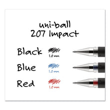 Load image into Gallery viewer, uni-ball® wholesale. UNIBALL 207 Impact Stick Gel Pen, Bold 1mm, Red Ink, Black Barrel. HSD Wholesale: Janitorial Supplies, Breakroom Supplies, Office Supplies.