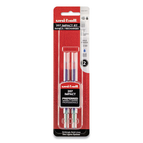 uni-ball® wholesale. UNIBALL Refill For Gel 207 Impact Rt Roller Ball Pens, Bold Point, Blue Ink, 2-pack. HSD Wholesale: Janitorial Supplies, Breakroom Supplies, Office Supplies.