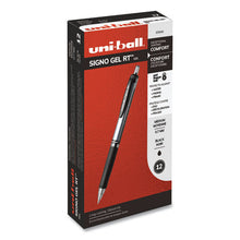 Load image into Gallery viewer, uni-ball® wholesale. UNIBALL Signo Retractable Gel Pen, 0.7mm, Black Ink, Black-metallic Barrel, Dozen. HSD Wholesale: Janitorial Supplies, Breakroom Supplies, Office Supplies.