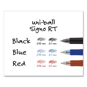 uni-ball® wholesale. UNIBALL Signo Retractable Gel Pen, 0.7mm, Black Ink, Black-metallic Barrel, Dozen. HSD Wholesale: Janitorial Supplies, Breakroom Supplies, Office Supplies.