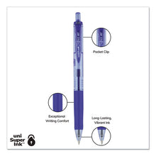 Load image into Gallery viewer, uni-ball® wholesale. UNIBALL Signo Retractable Gel Pen, 0.7mm, Black Ink, Black-metallic Barrel, Dozen. HSD Wholesale: Janitorial Supplies, Breakroom Supplies, Office Supplies.