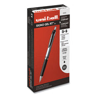 uni-ball® wholesale. UNIBALL Signo Retractable Gel Pen, 0.7mm, Black Ink, Black-metallic Barrel, Dozen. HSD Wholesale: Janitorial Supplies, Breakroom Supplies, Office Supplies.