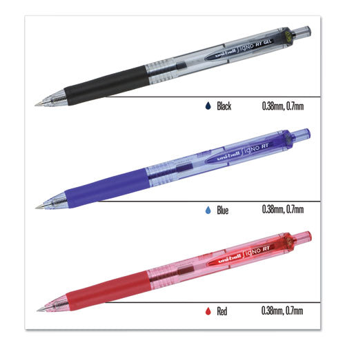 uni-ball® wholesale. UNIBALL Signo Retractable Gel Pen, 0.7mm, Blue Ink, Blue-metallic Barrel, Dozen. HSD Wholesale: Janitorial Supplies, Breakroom Supplies, Office Supplies.