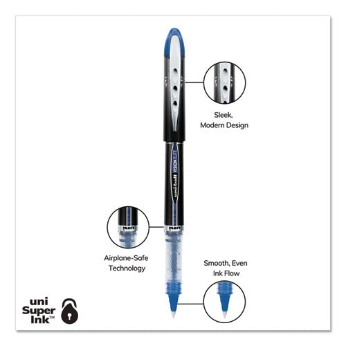 uni-ball® wholesale. UNIBALL Vision Elite Stick Roller Ball Pen, Super-fine 0.5 Mm, Black Ink, Black Barrel. HSD Wholesale: Janitorial Supplies, Breakroom Supplies, Office Supplies.